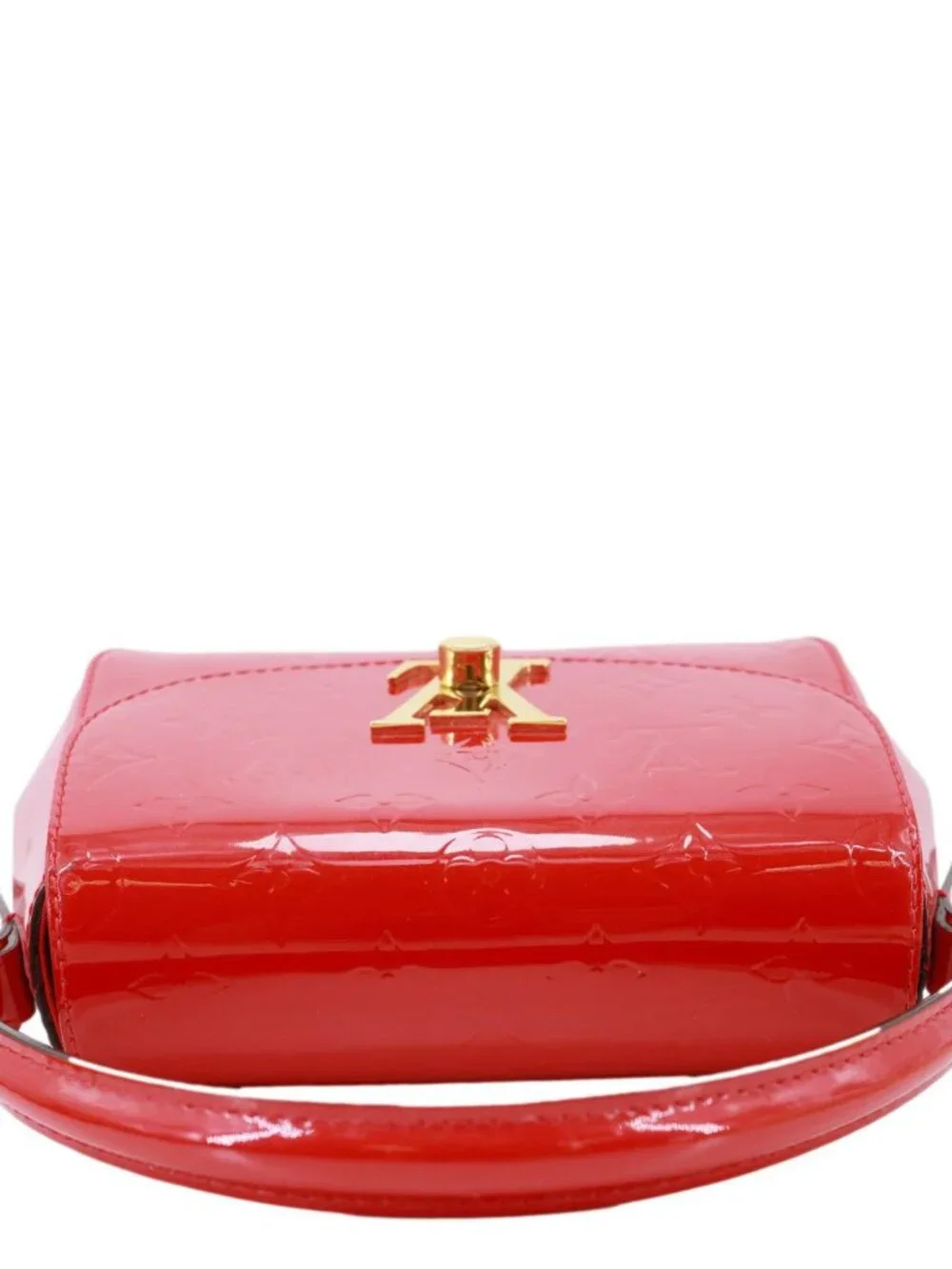 Louis Vuitton  Pasadena Monogram Vernis Leather Shoulder Bag Red